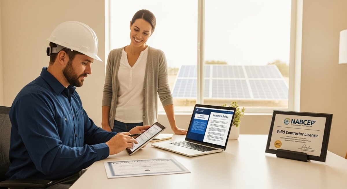 how to verify solar installer credentials