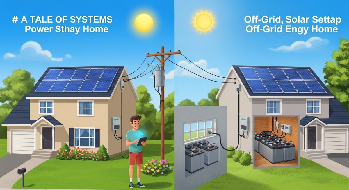 grid tied vs off grid solar comparison