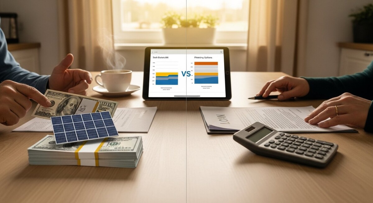 solar financing vs cash purchase comparison